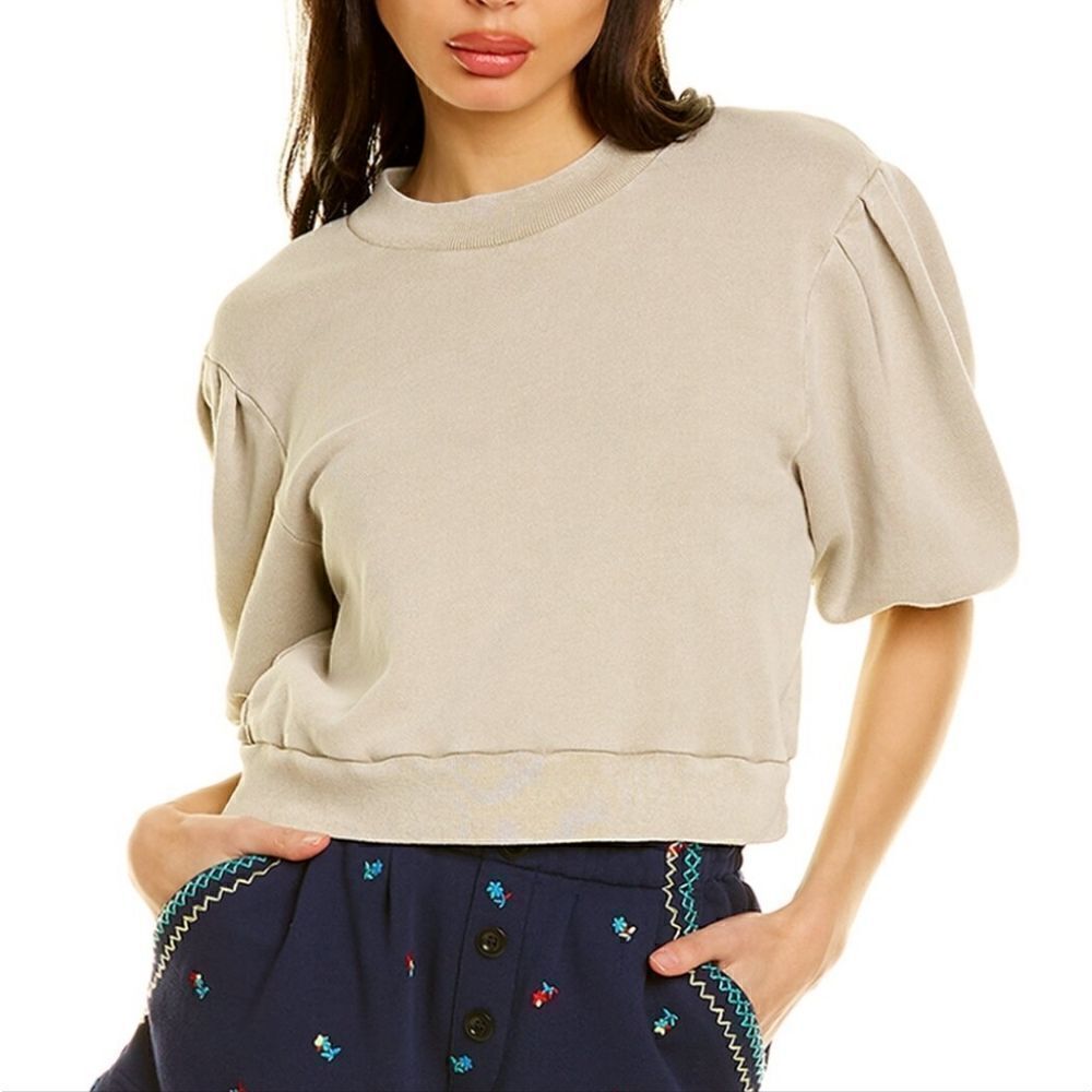 SOMETHING NAVY Mandi Cropped Sweatshirt